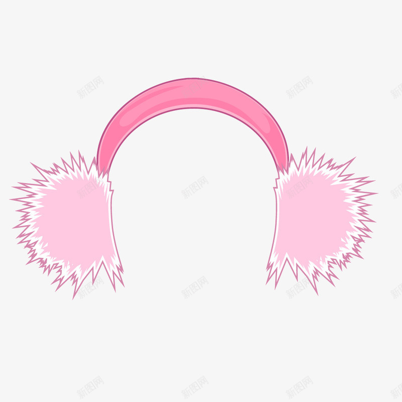 粉色女性耳罩矢量图ai免抠素材_新图网 https://ixintu.com 女性 粉色 耳罩 矢量图