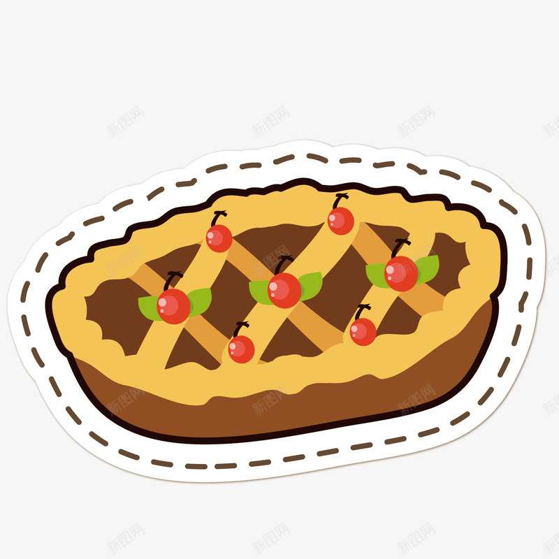 樱桃蛋糕png免抠素材_新图网 https://ixintu.com 可爱 巧克力 扁平 樱桃 水果 美食 蛋糕 贴纸