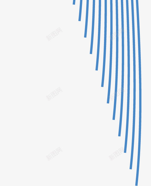 蓝色柔和弧度线png免抠素材_新图网 https://ixintu.com 弧度线 柔和曲线 柔和线条 波浪线 线条 装饰曲线 飘逸曲线