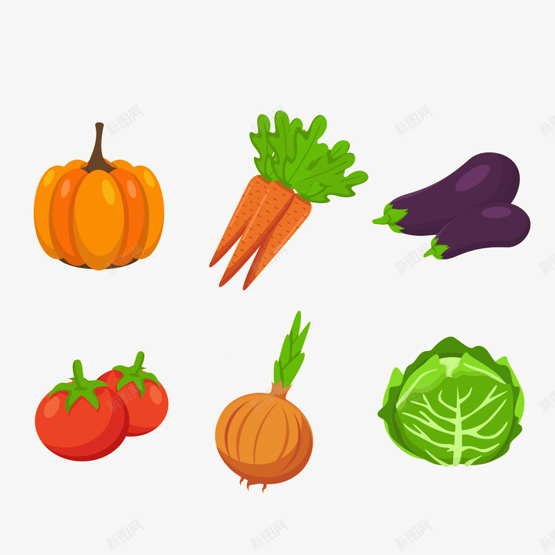 卡通动画蔬菜矢量图ai免抠素材_新图网 https://ixintu.com eps 动画 卡通 蔬菜 蔬菜俯视 矢量图