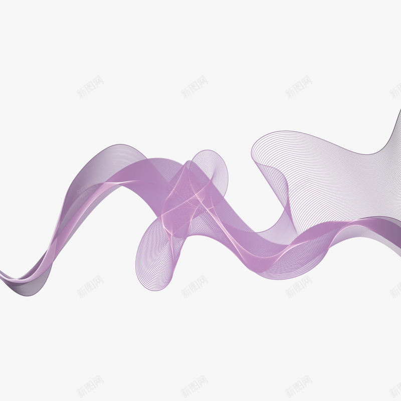 紫色曲线矢量图ai免抠素材_新图网 https://ixintu.com 波浪线 紫色曲线 紫色波浪线 矢量图