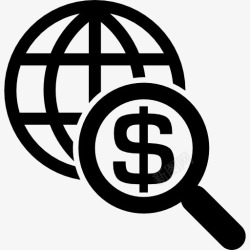 元搜索国际搜寻金钱图标高清图片