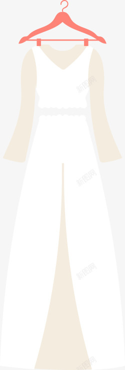 白色长裙矢量图素材
