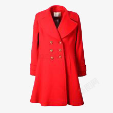 羊绒大衣红色大衣高清图片