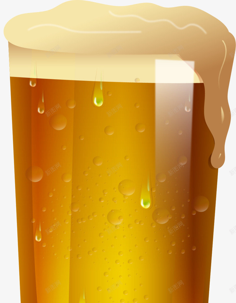 夏天气息溢出的啤酒png免抠素材_新图网 https://ixintu.com 夏天气息 夏季啤酒 夏日啤酒 溢出的啤酒 满杯啤酒 黄色啤酒