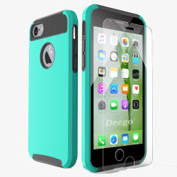 绿色保护壳的iPhone7素材