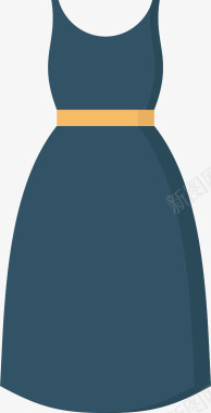 蓝色裙子装饰图标图标