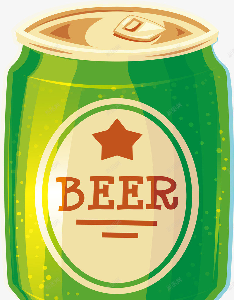 绿色易拉罐png免抠素材_新图网 https://ixintu.com 啤酒 声音 易拉罐 易拉罐啤酒 矢量png 绿色 绿色易拉罐