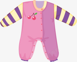 小孩服饰卡通紫色连体衣图高清图片