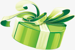 绿色的礼品包装盒素材