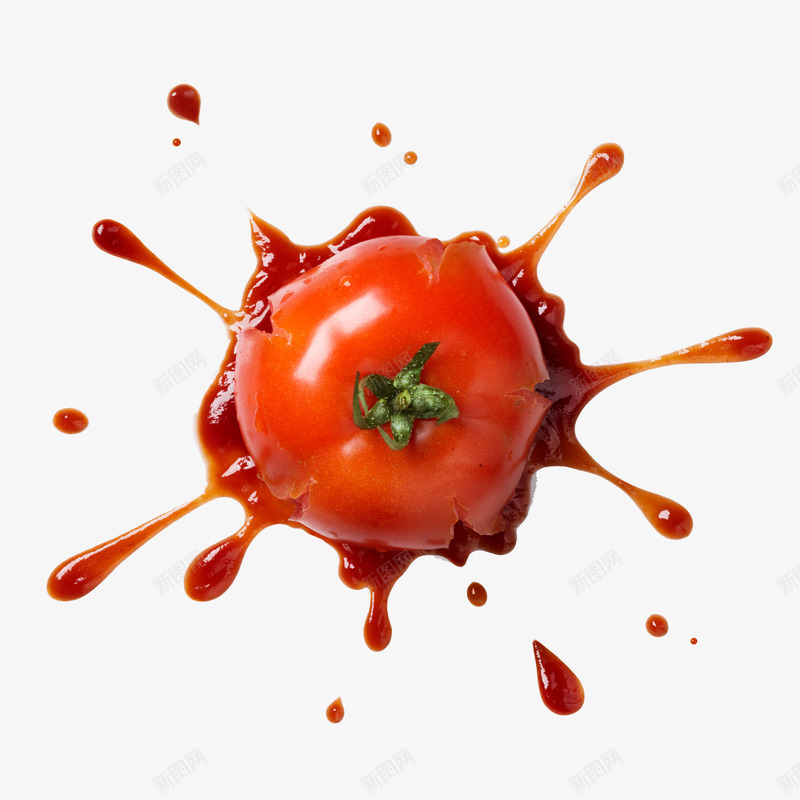 喷溅番茄png免抠素材_新图网 https://ixintu.com 创意 果汁喷溅 番茄 蔬菜 西红柿