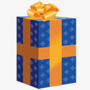 深蓝色礼物礼盒礼品图标图标