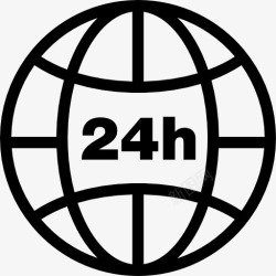 地球一小时标志土工格栅与24小时的象征图标高清图片