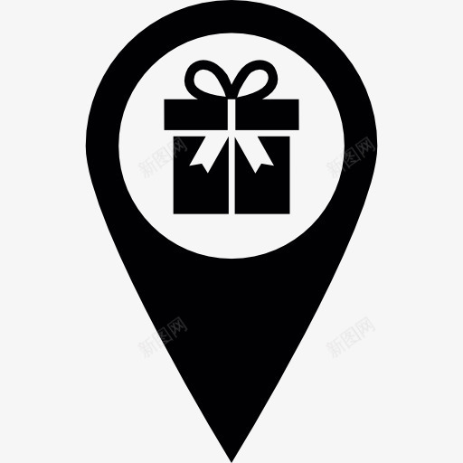 礼品店的位置图标png_新图网 https://ixintu.com 地图 地图和国旗 地图定位 地图指针 礼品 礼品店 销