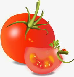 西红柿透明元素素材