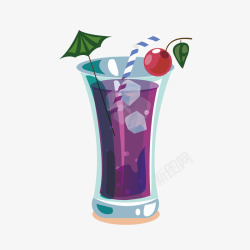 紫色饮料紫色夏日葡萄汁矢量图高清图片