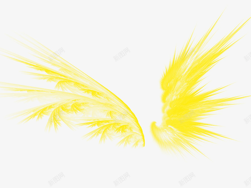 金黄色翅膀png免抠素材_新图网 https://ixintu.com 图案 翅膀 金色 黄色