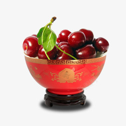 红碗里的樱桃素材
