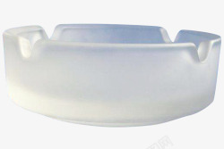 玻璃烟灰缸白色磨砂透明玻璃烟灰缸高清图片