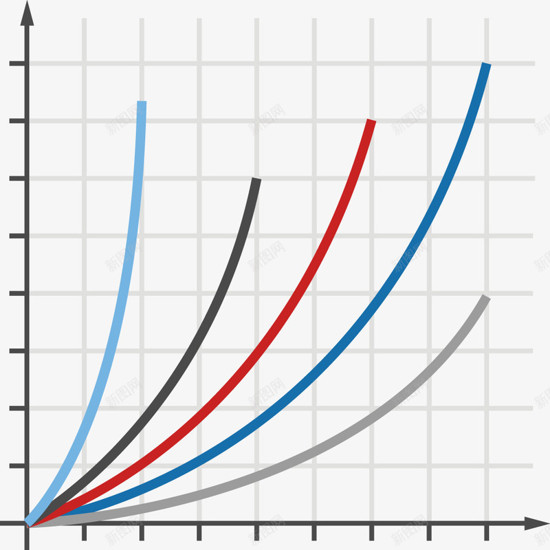 PPT曲线图图标png_新图网 https://ixintu.com PPT设计 彩色图标 曲线图