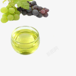 葡萄油一杯葡萄籽油新鲜可口高清图片