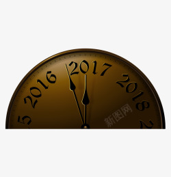 2017新年闹钟黄金指针素材