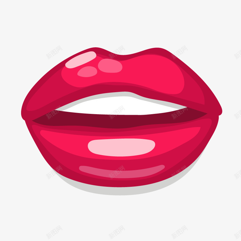 女性红唇矢量图ai免抠素材_新图网 https://ixintu.com 口红 嘴巴 漂亮的嘴 牙齿 矢量图