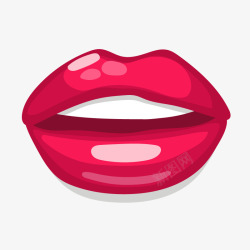 漂亮的嘴女性红唇矢量图高清图片