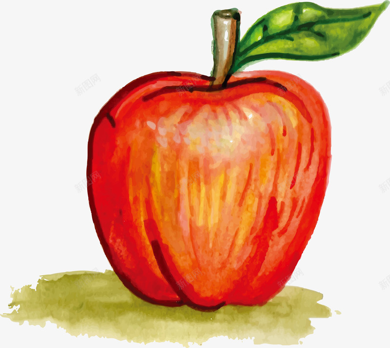彩绘红苹果png免抠素材_新图网 https://ixintu.com 卡通红苹果 彩绘红苹果 水果 矢量红苹果 红苹果