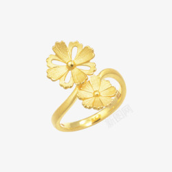 花型黄金戒指素材