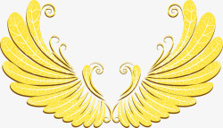 黄色创意翅膀矢量图素材
