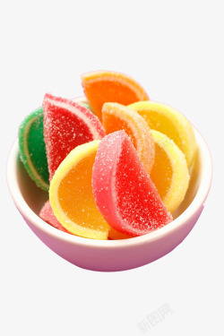 西瓜瓣彩色水果味软糖高清图片