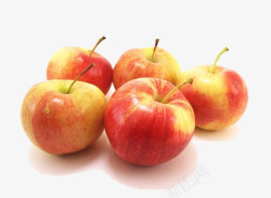 鲜脆五个红苹果高清图片