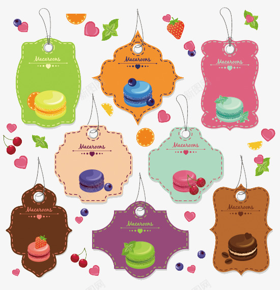 各式标签png免抠素材_新图网 https://ixintu.com 吊牌 正餐 甜品 甜点 甜甜圈 糖果 食物