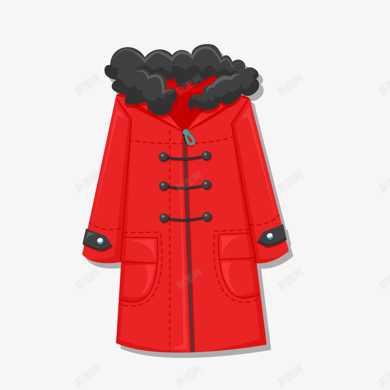 红色女式外套png免抠素材_新图网 https://ixintu.com 卡通外套 卡通衣服 大衣 女式外套 漫画衣服 红色外套 背景装饰
