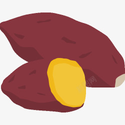 卡通美味烤红薯食物插画素材