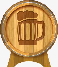 木质木桶木板圈啤酒杯雕刻高清图片