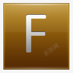 字母F黄金图标png_新图网 https://ixintu.com gold letter 信 黄金