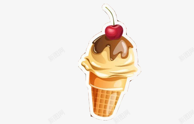 樱桃冰淇淋png免抠素材_新图网 https://ixintu.com 冰淇淋 浪漫 甜食 萝莉 萝莉少女
