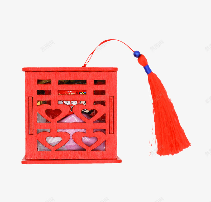 新婚红色礼盒png免抠素材_新图网 https://ixintu.com 喜字 手工品 新婚 礼盒 糖果盒 红色