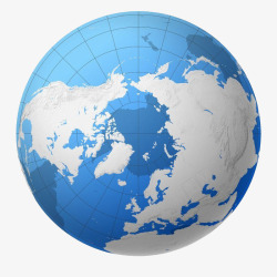 带地球图案的底带经纬线的蓝色海洋白色陆地地球高清图片
