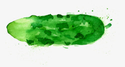 卡通水彩蔬菜黄瓜矢量图素材