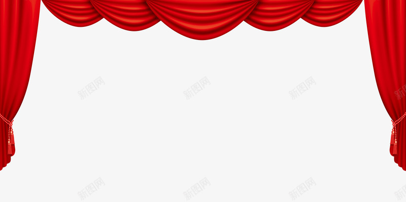 舞台红色幕布png免抠素材_新图网 https://ixintu.com 中国红 喜庆 舞台