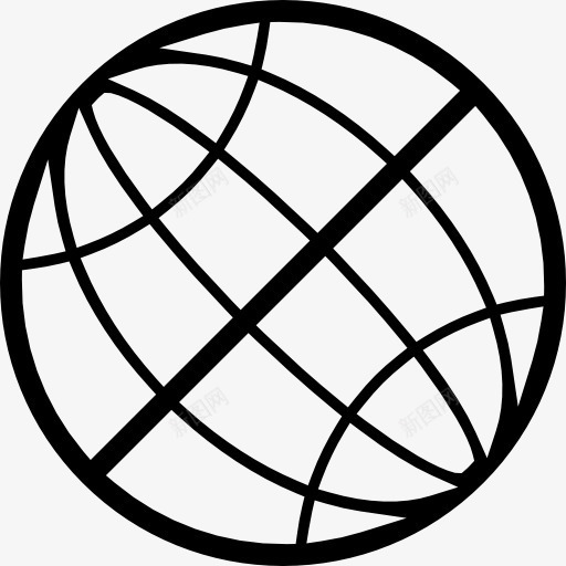 网格图标png_新图网 https://ixintu.com 圆形的星球 地球 地球网格 接口 球 网格