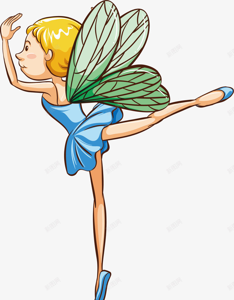跳芭蕾的女孩矢量图ai免抠素材_新图网 https://ixintu.com 矢量png 翅膀 翅膀舞蹈 表演节目 跳舞 跳芭蕾 矢量图