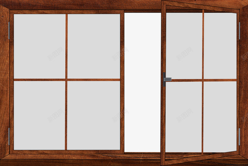推拉门窗png免抠素材_新图网 https://ixintu.com 展望 开放 木构架 框架 玻璃 窗口 窗口的框架