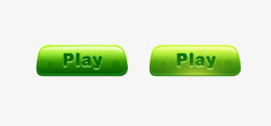 绿色游戏play按钮素材