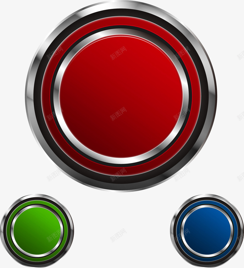 红色按钮png免抠素材_新图网 https://ixintu.com 免费矢量下载 紧急开关 红色按钮
