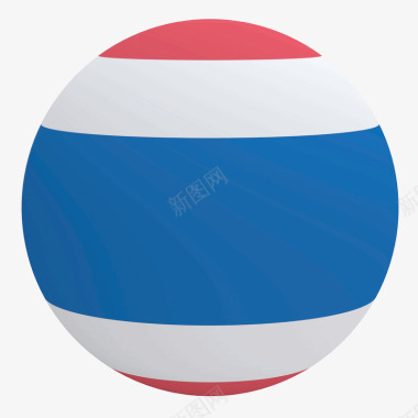 泰国国旗圆球图标图标