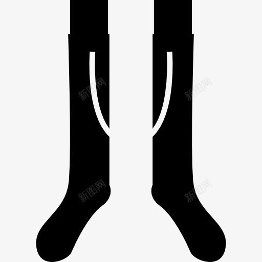 足球长袜图标png_新图网 https://ixintu.com 体育 对设备 衣服 袜子 足球 长的 黑